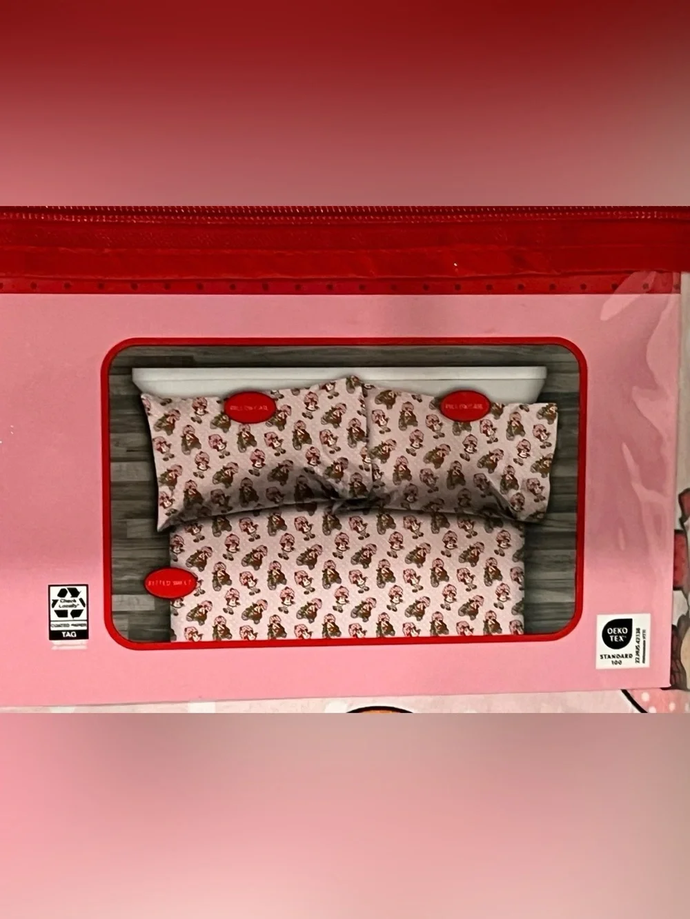 Lot 2 STRAWBERRY SHORTCAKE Twin Fitted Sheet Set 3 Piece 2 Pillowcases Pink HTF